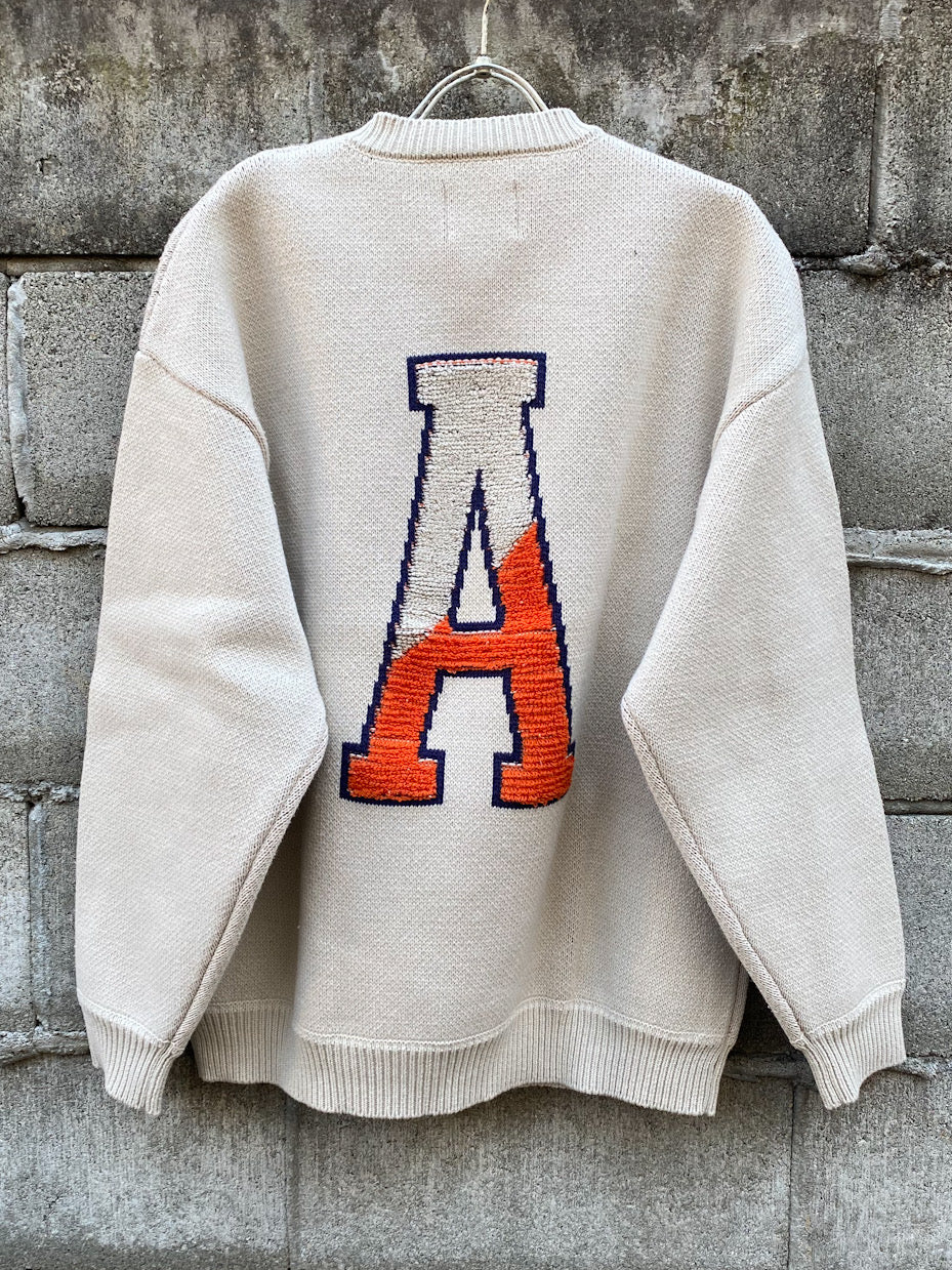 college logo looose crewneck knit