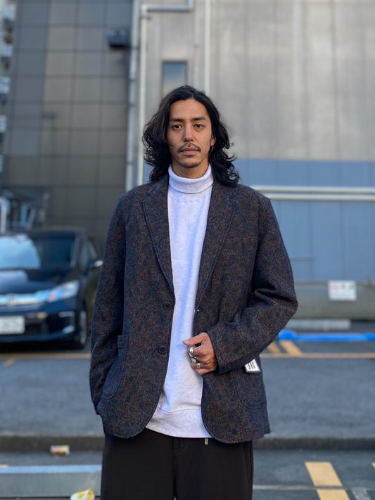 INDIGO JACQUARD JACKET