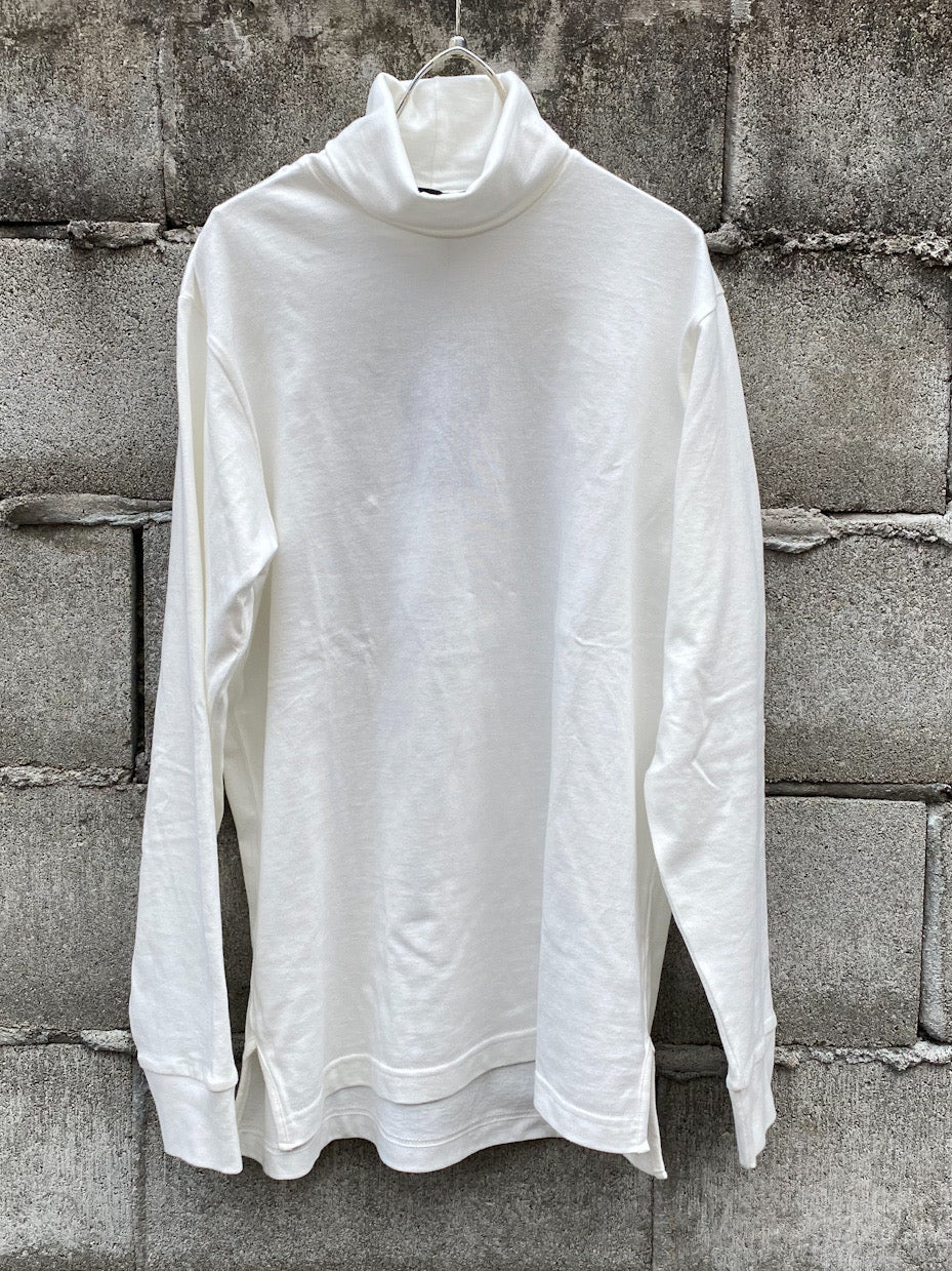 「丹後」度詰天竺(6オンス)サイドスリット テーパード タートルネック 長袖Tシャツ