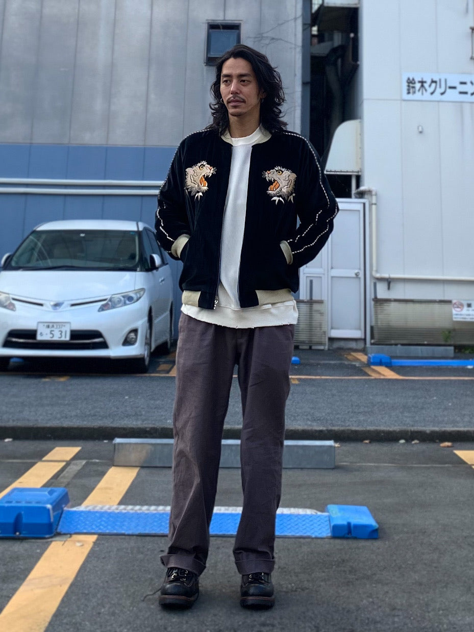 Mid 1950s Style Velveteen Souvenir Jacket “WHITE TIGER” × “EAGLE”