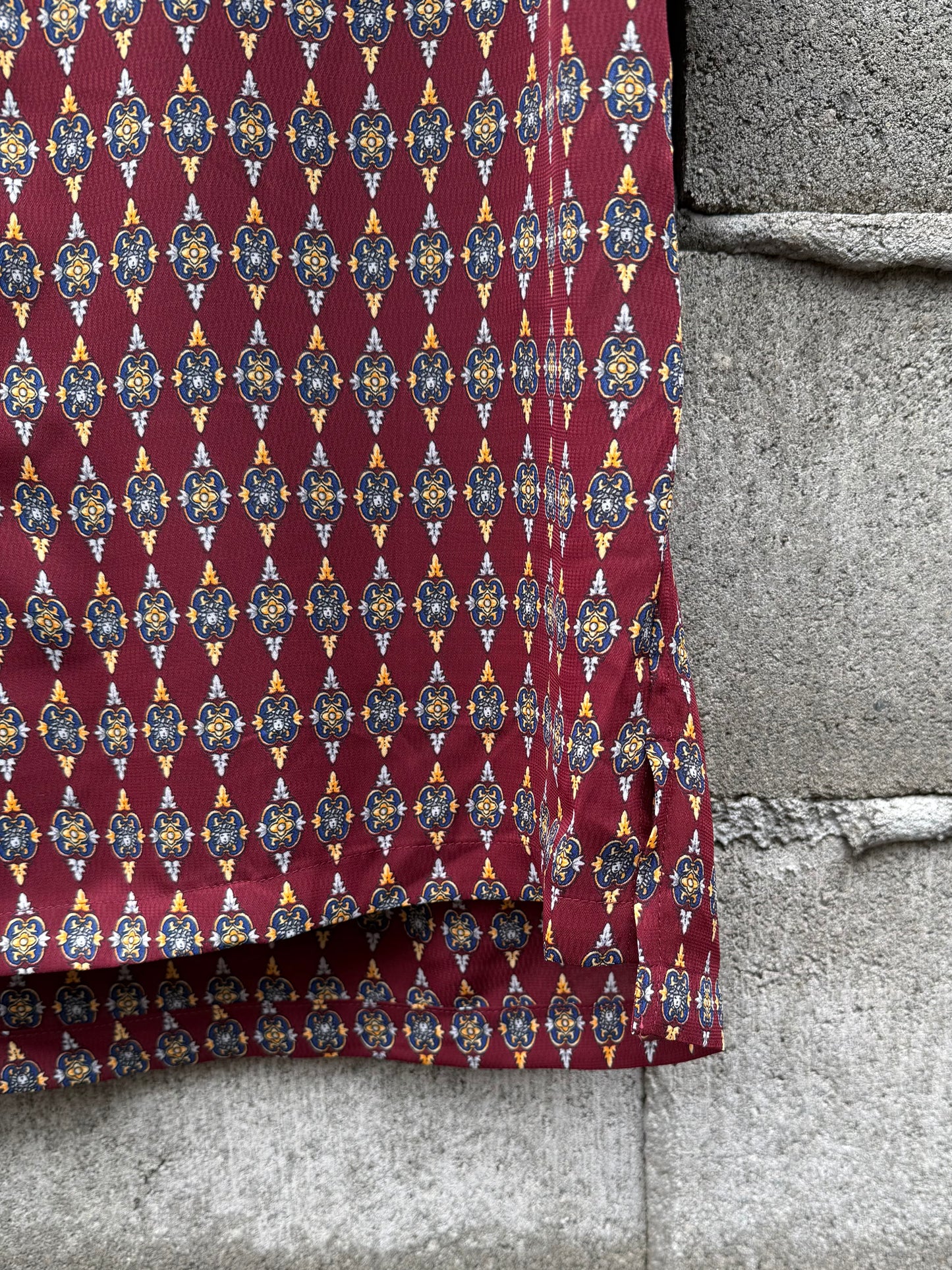 パターンオープンカラーハーフスリーブシャツ