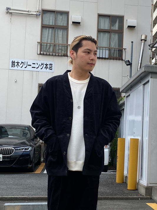 14W(ウェール) コットンコーディロイ ノーカラージャケット
