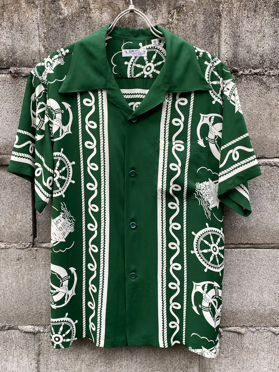 RAYON HAWAIIAN SHIRT "ALL ABOARD"