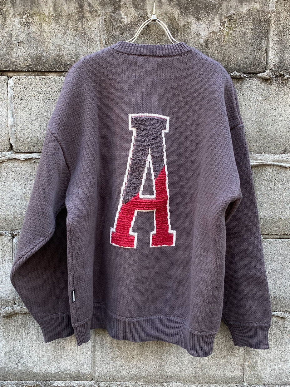 college logo looose crewneck knit