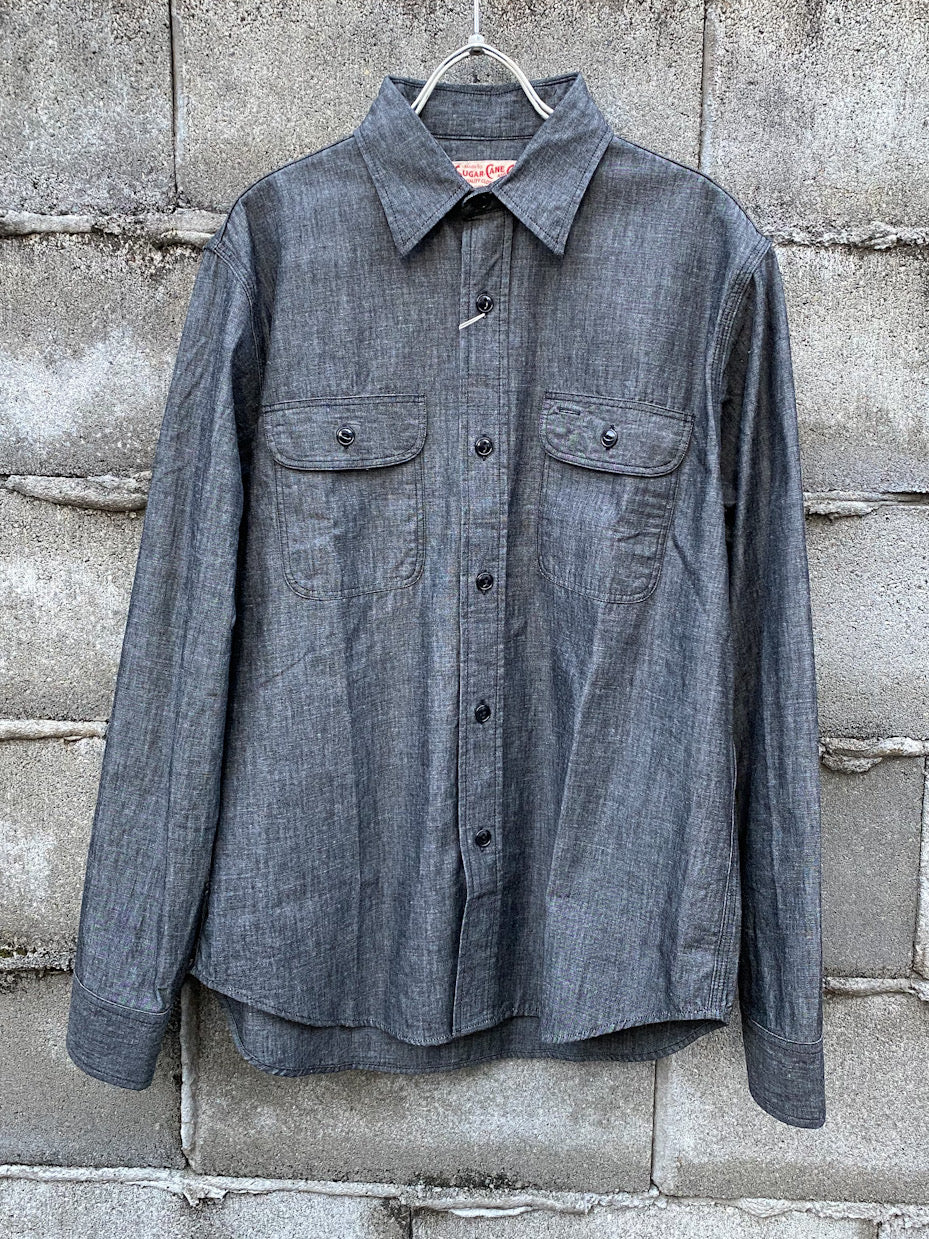BLACK CHAMBRAY WORK SHIRT