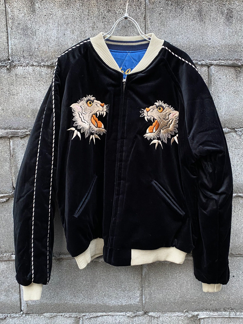 Mid 1950s Style Velveteen Souvenir Jacket “WHITE TIGER” × “EAGLE”