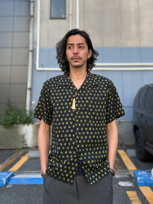 DOBBY COTTON OPEN SHIRT “BLUE MOUNTAIN”