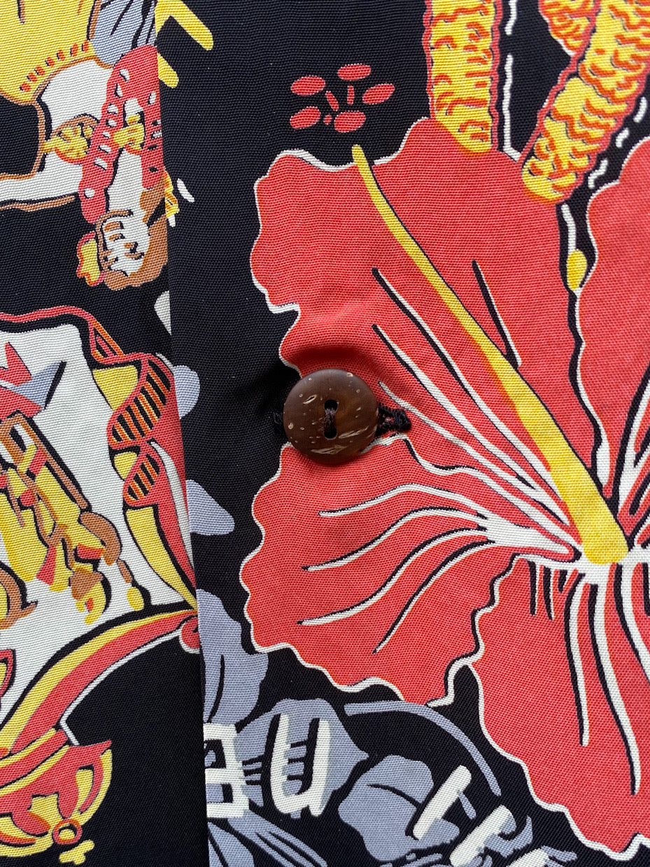 RAYON HAWAIIAN SHIRT "LOVELY HULA HANDS"
