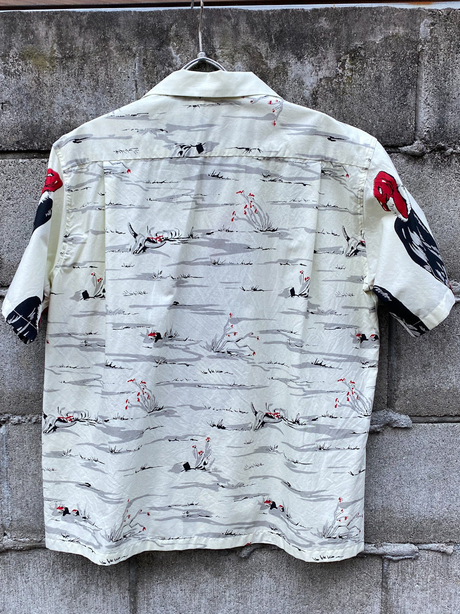 COTTON TYPEWRITER OPEN SHIRT “CONDOR”