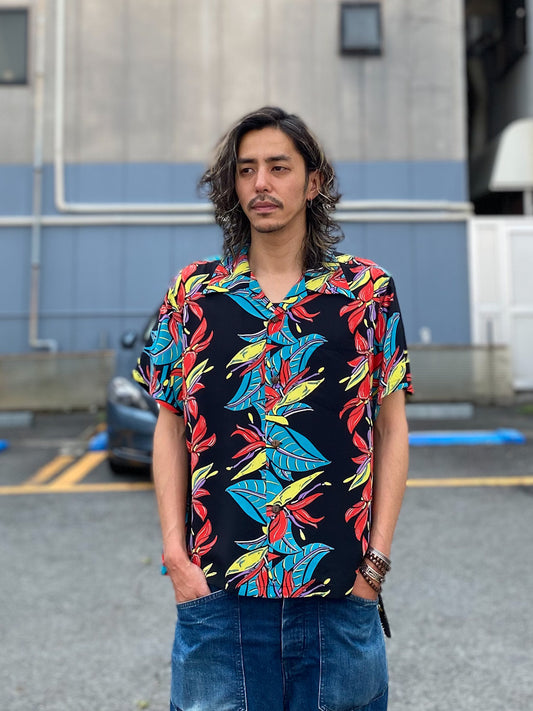 RAYON HAWAIIAN SHIRT
"BIRD OF PARADISE"