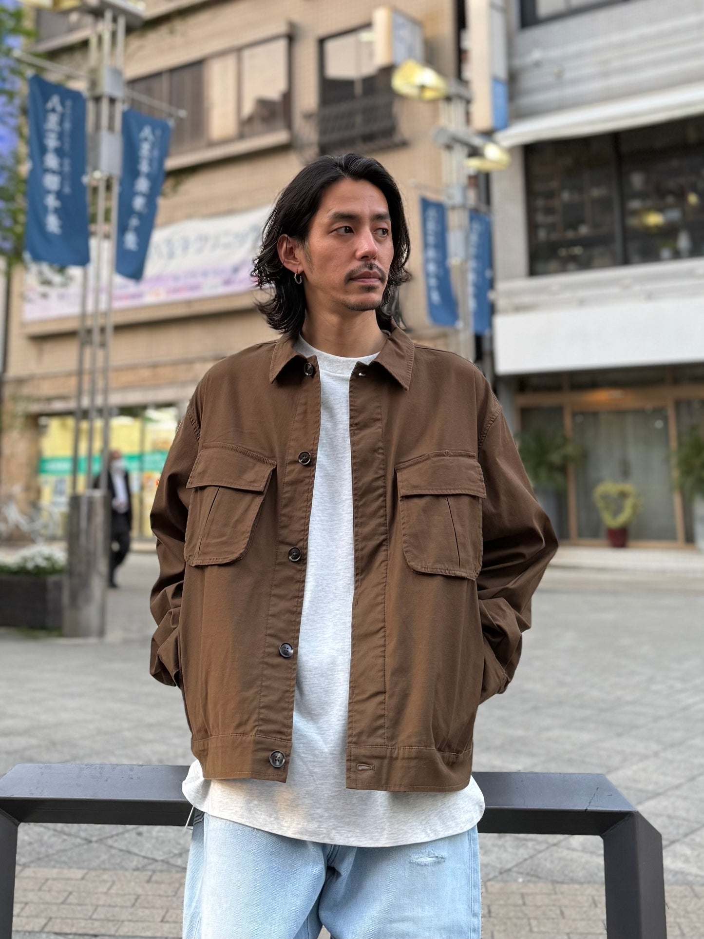 バックサテン ジャングル ファティーグ ショートジャケット