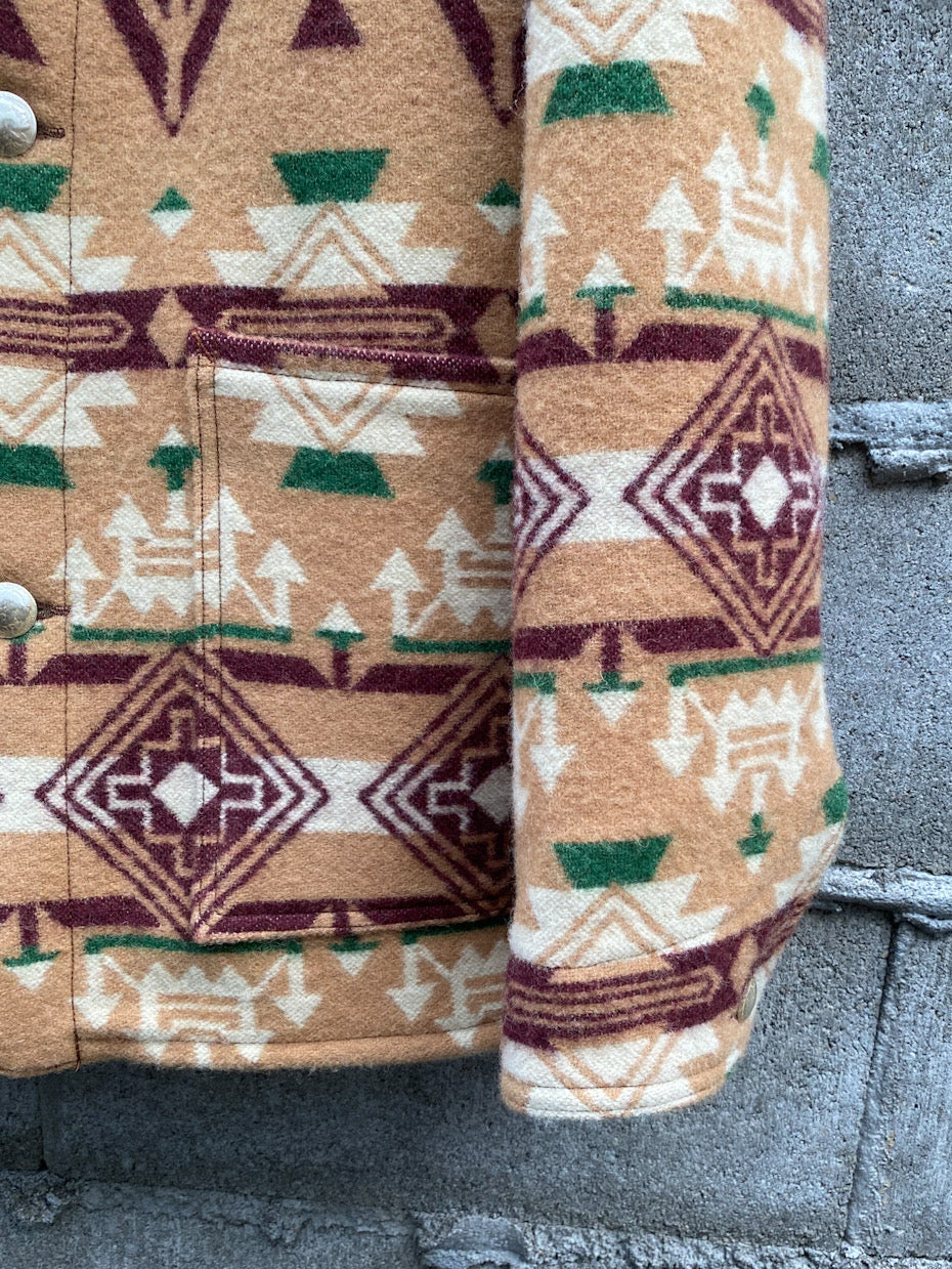 NATIVE AMERICAN WOOL BLANKET JACKET