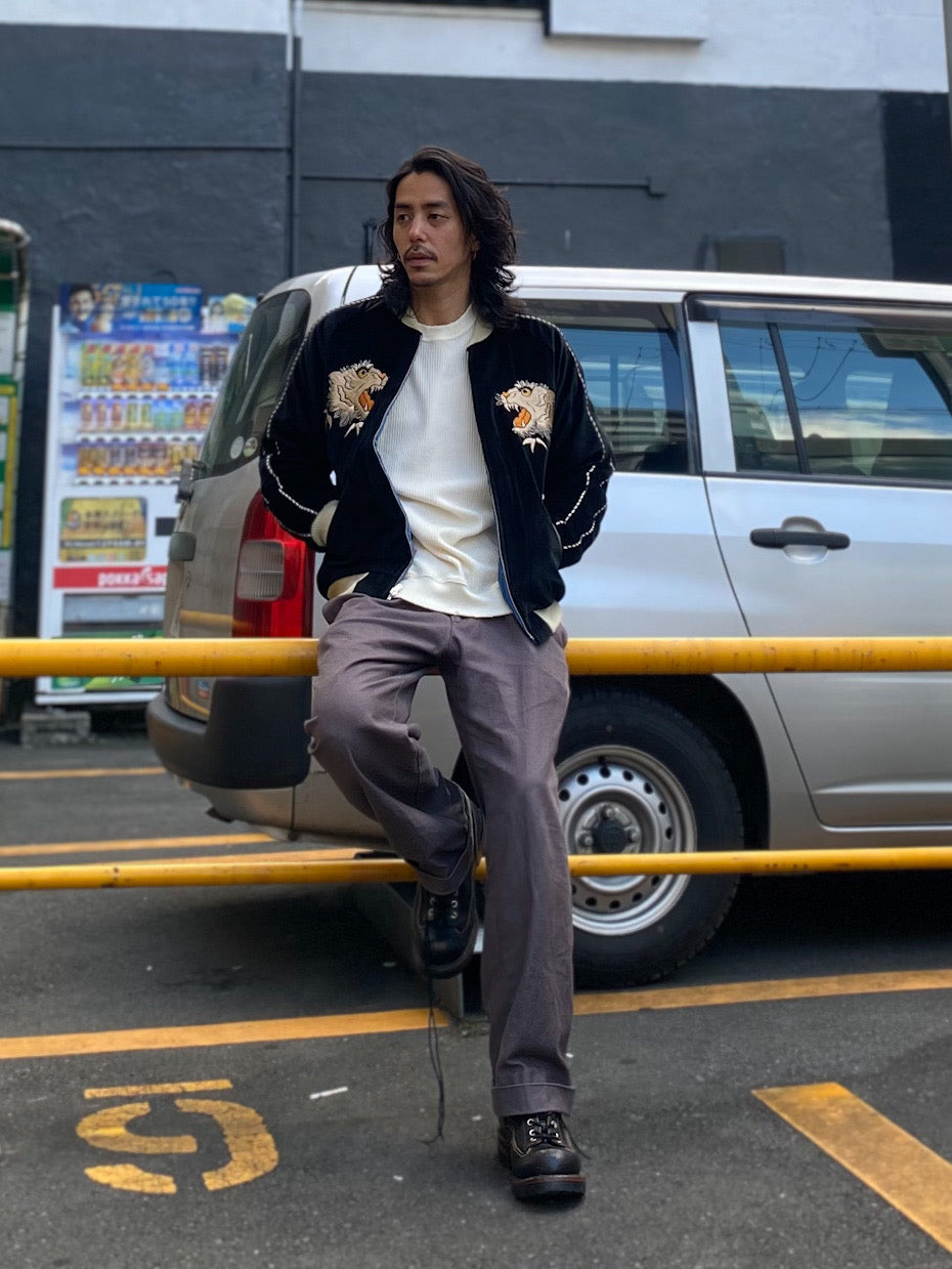 Mid 1950s Style Velveteen Souvenir Jacket “WHITE TIGER” × “EAGLE”