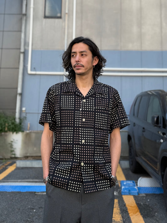 TYPEWRITER COTTON OPEN SHIRT POLKA DOT”