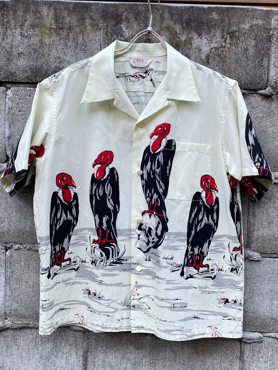 COTTON TYPEWRITER OPEN SHIRT “CONDOR”