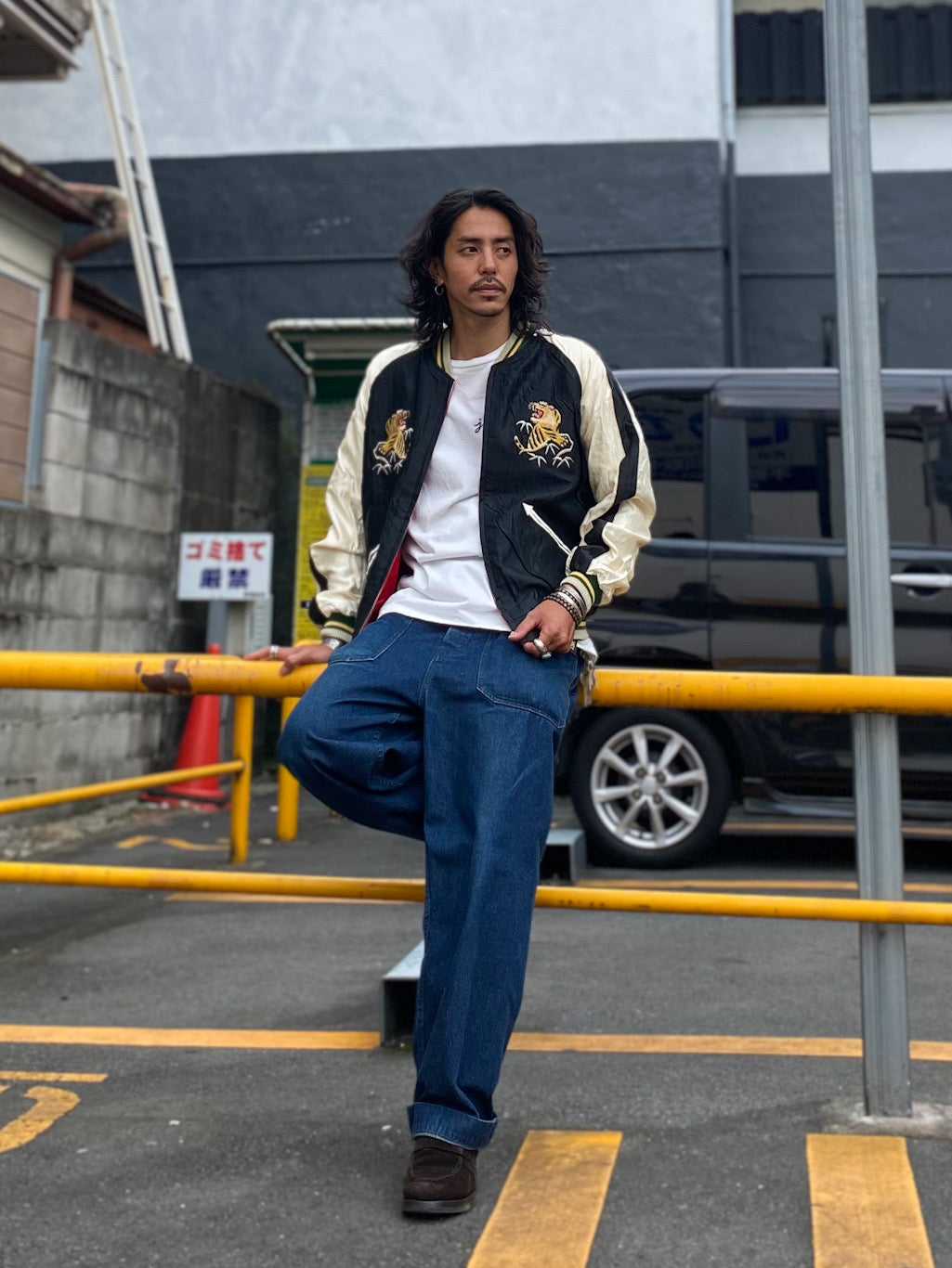 アセテート スカジャン ROARING TIGER×EAGLE
