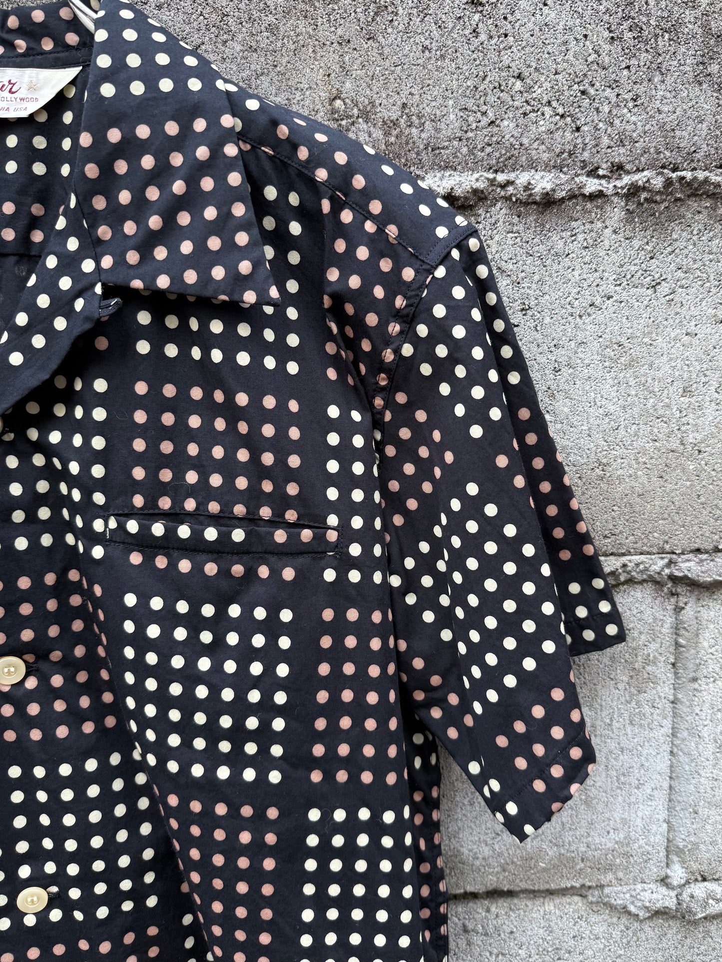 TYPEWRITER COTTON OPEN SHIRT POLKA DOT”