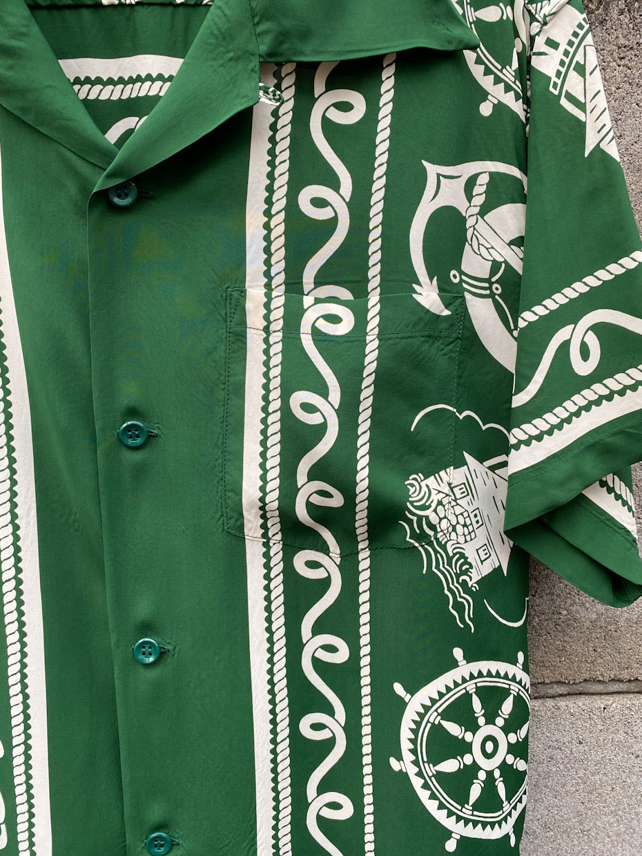 RAYON HAWAIIAN SHIRT "ALL ABOARD"