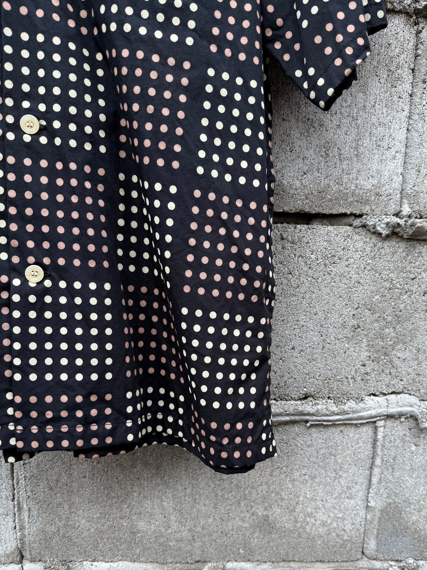 TYPEWRITER COTTON OPEN SHIRT POLKA DOT”