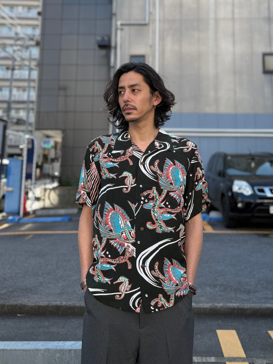 RAYON HAWAIIAN SHIRT “BUG EYED FISH”