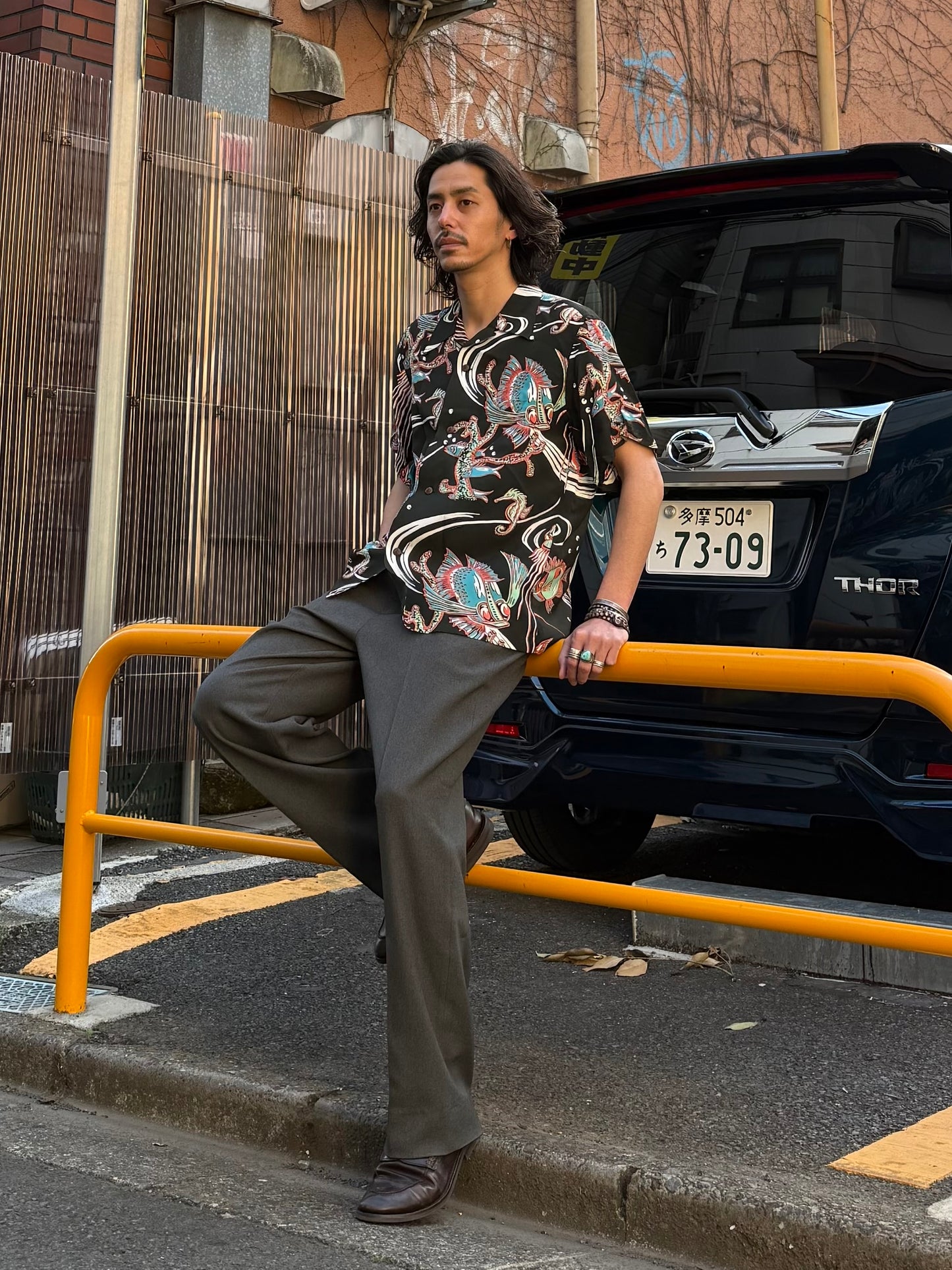 RAYON HAWAIIAN SHIRT “BUG EYED FISH”