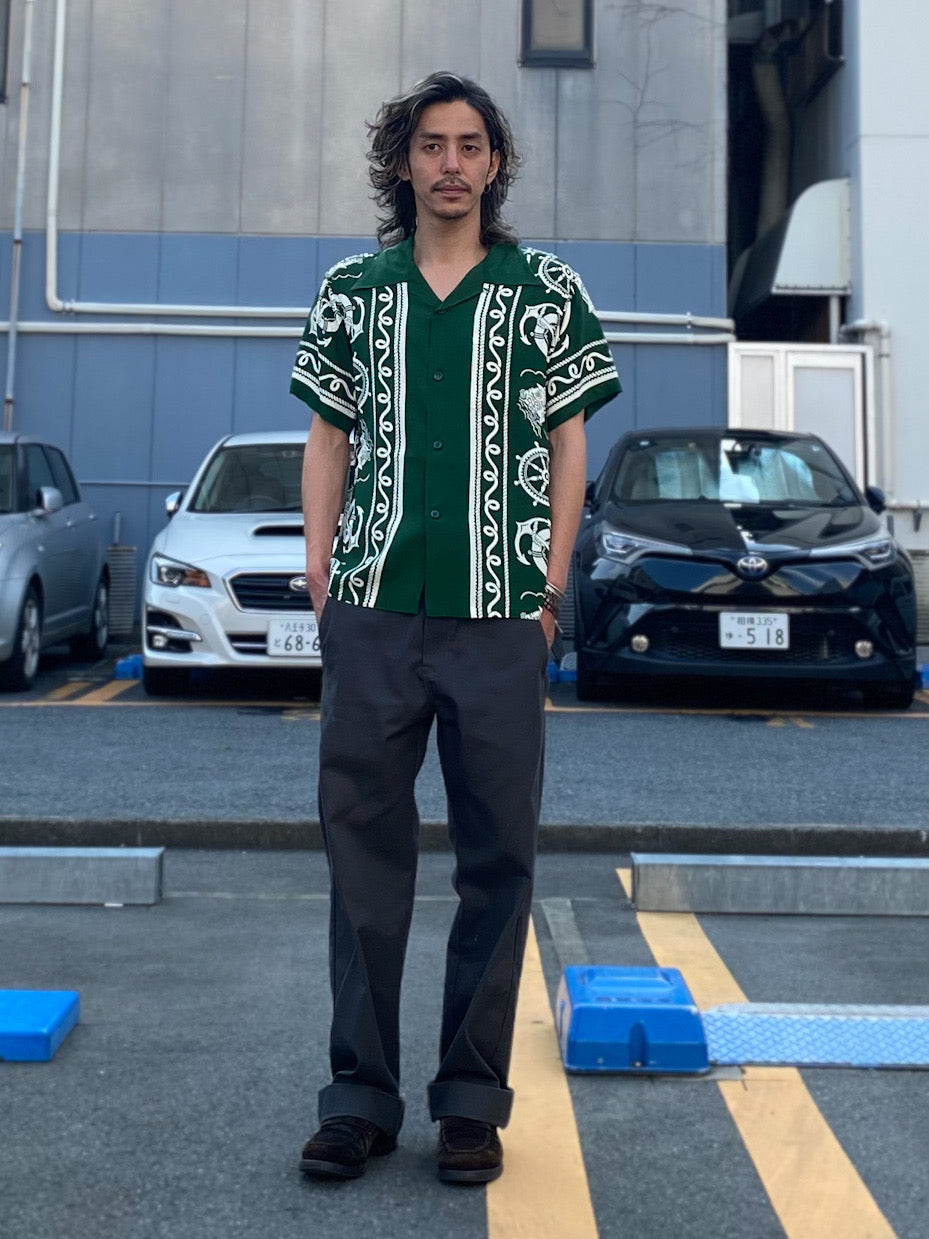 RAYON HAWAIIAN SHIRT "ALL ABOARD"