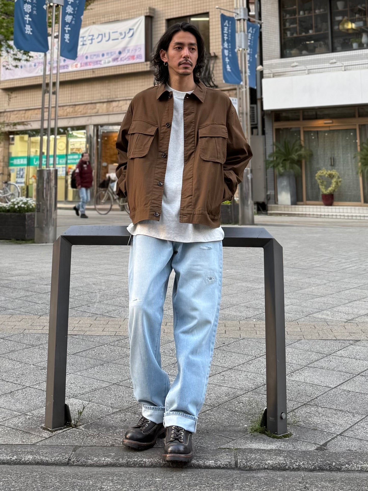 バックサテン ジャングル ファティーグ ショートジャケット