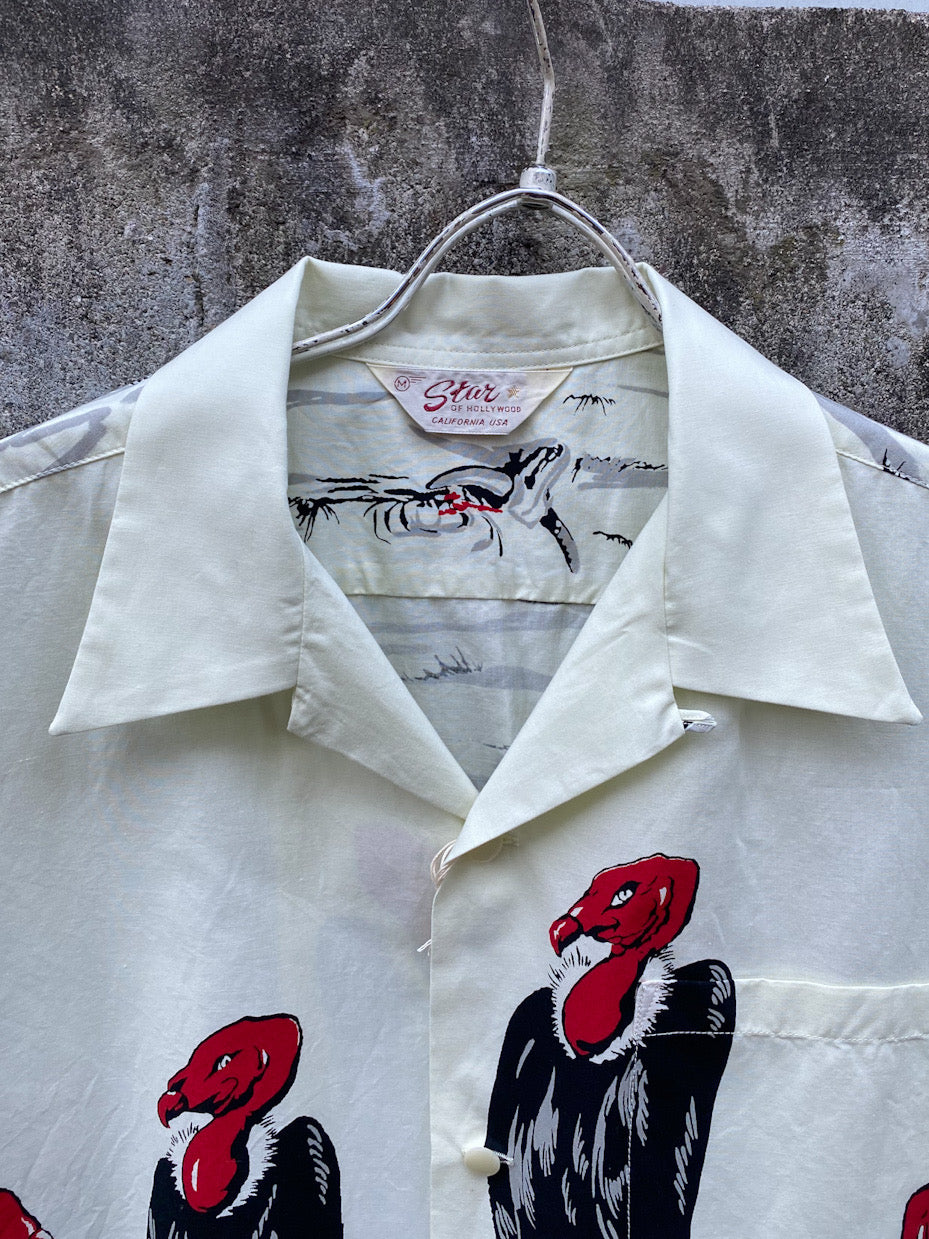 COTTON TYPEWRITER OPEN SHIRT “CONDOR”