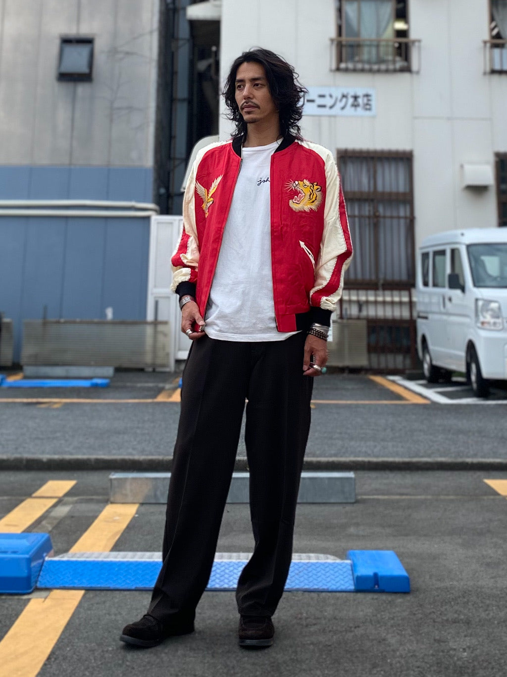アセテート スカジャン ROARING TIGER×EAGLE