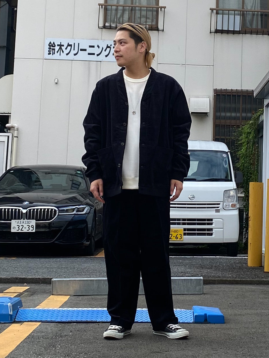 14W(ウェール) コットンコーディロイ ノーカラージャケット