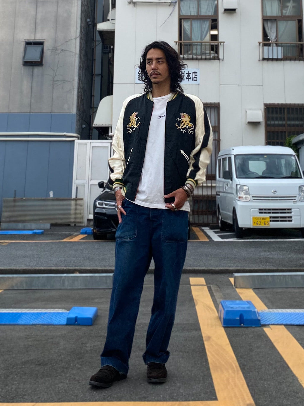 アセテート スカジャン ROARING TIGER×EAGLE