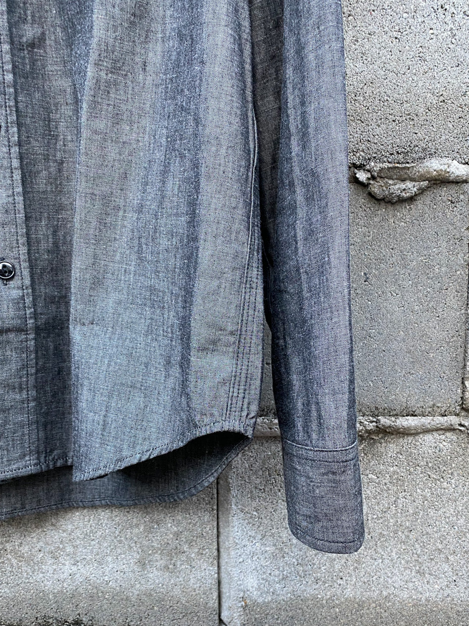 BLACK CHAMBRAY WORK SHIRT
