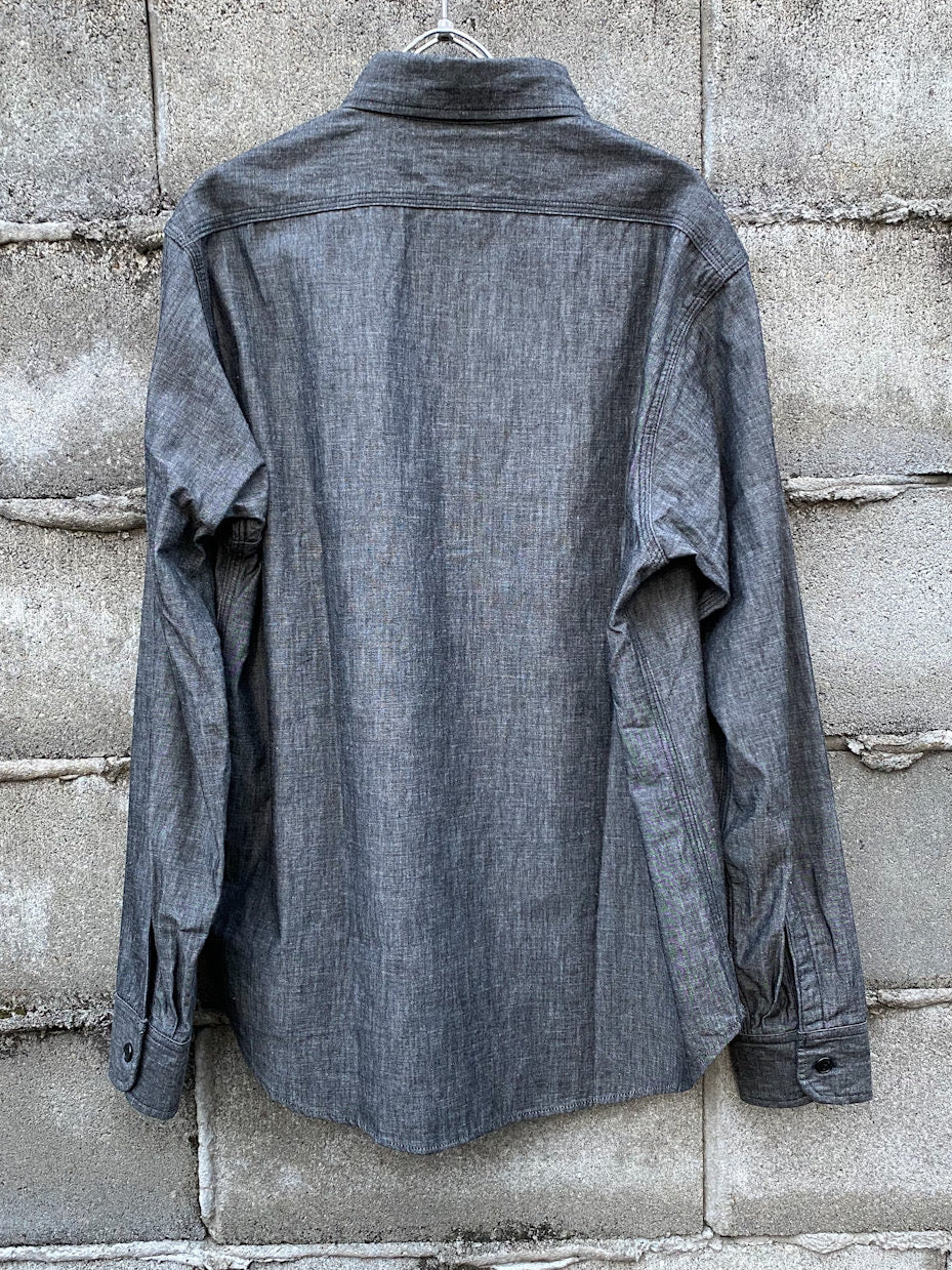 BLACK CHAMBRAY WORK SHIRT