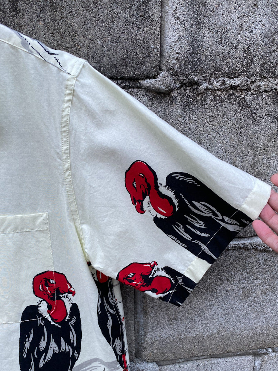COTTON TYPEWRITER OPEN SHIRT “CONDOR”