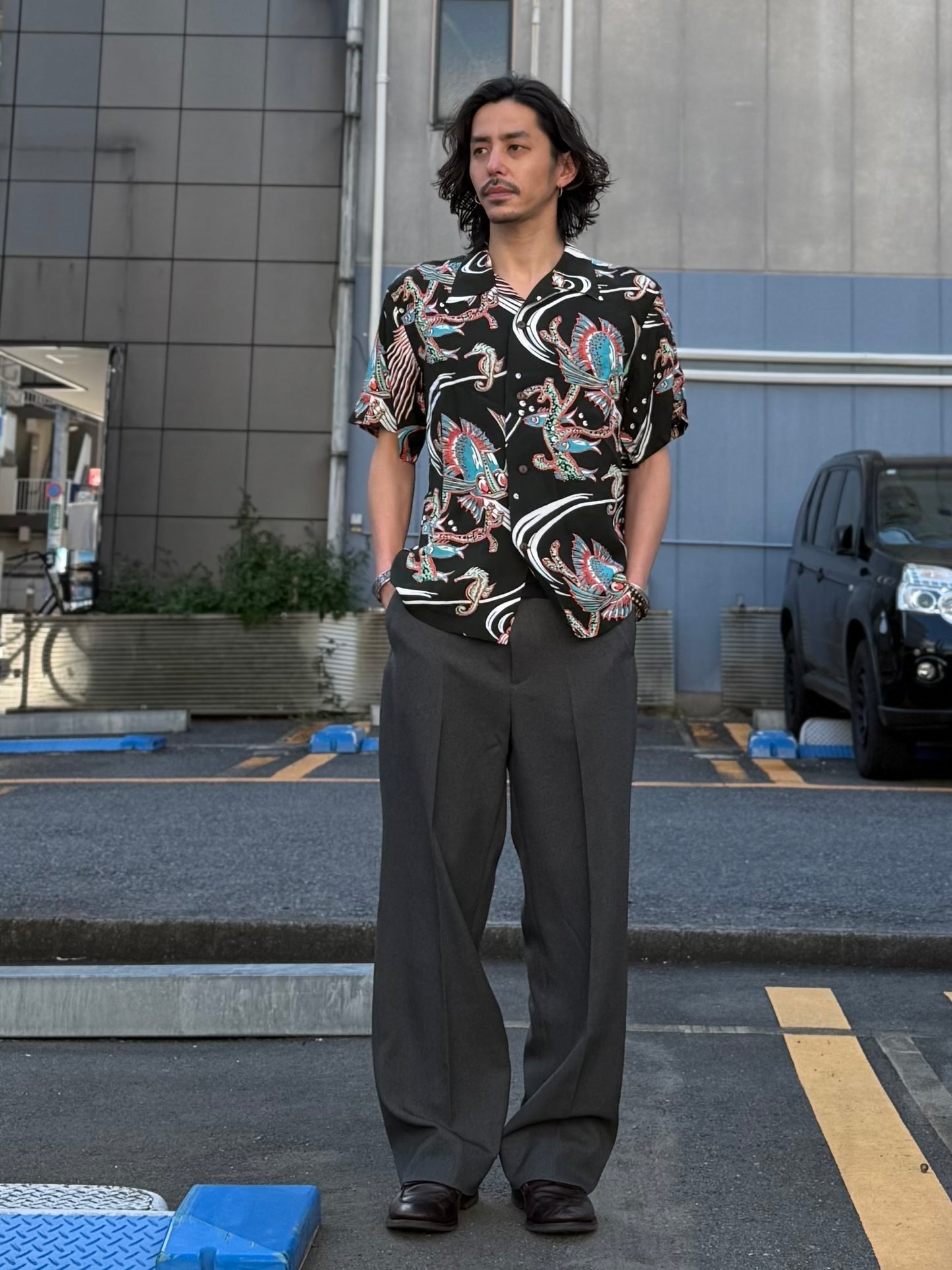 RAYON HAWAIIAN SHIRT “BUG EYED FISH”