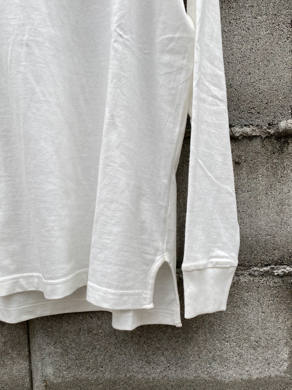 「丹後」度詰天竺(6オンス)サイドスリット テーパード タートルネック 長袖Tシャツ