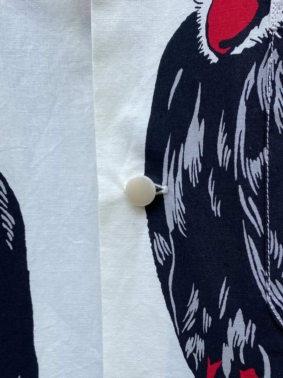 COTTON TYPEWRITER OPEN SHIRT “CONDOR”