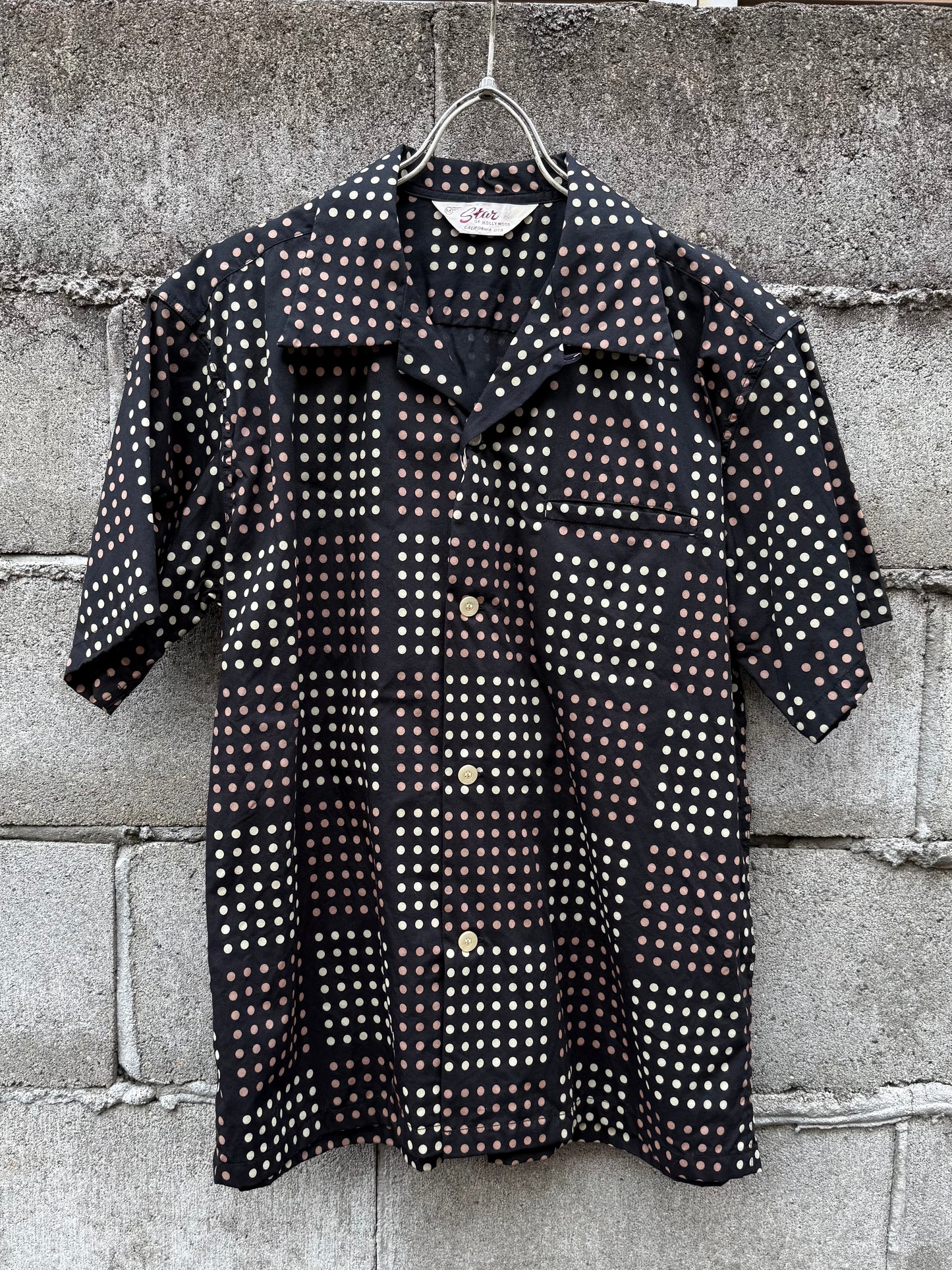TYPEWRITER COTTON OPEN SHIRT POLKA DOT”