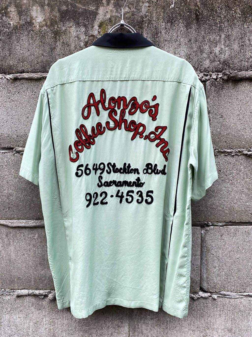 RAYON BOWLING SHIRT "ALONZO'S COFFEE SHOP INC."