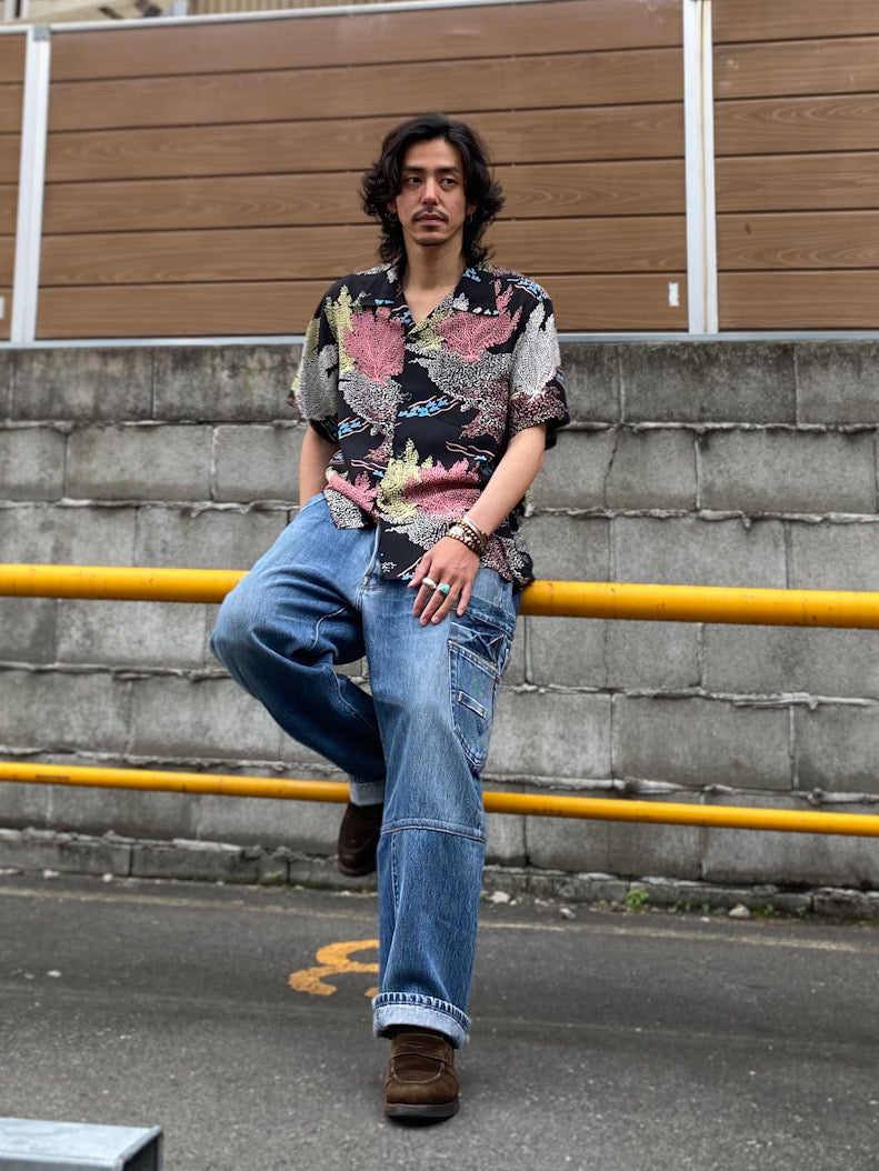 S/S RAYON HAWAIIAN SHIRT“SEAFAN”