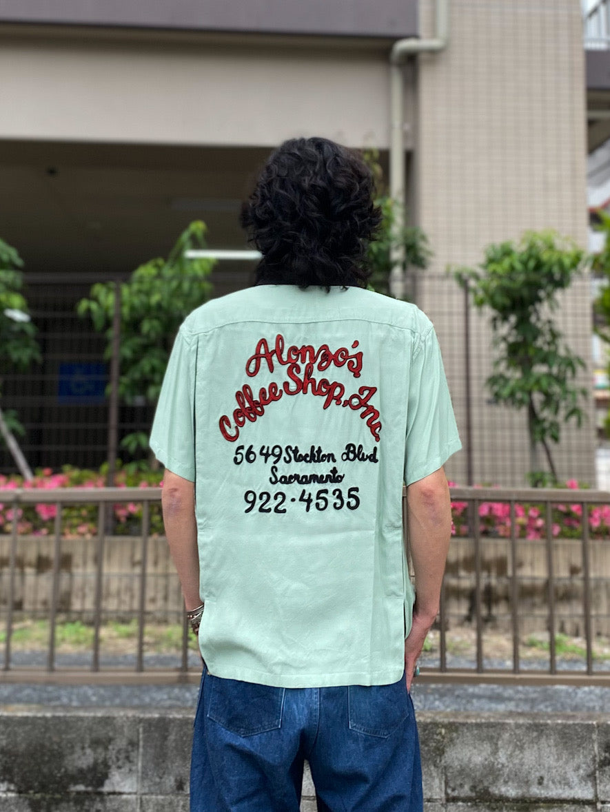RAYON BOWLING SHIRT "ALONZO'S COFFEE SHOP INC."