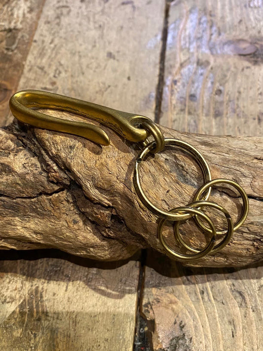 Antique Gold Key Ring アンティークゴールド 真鍮 キーホルダー フックタイプ