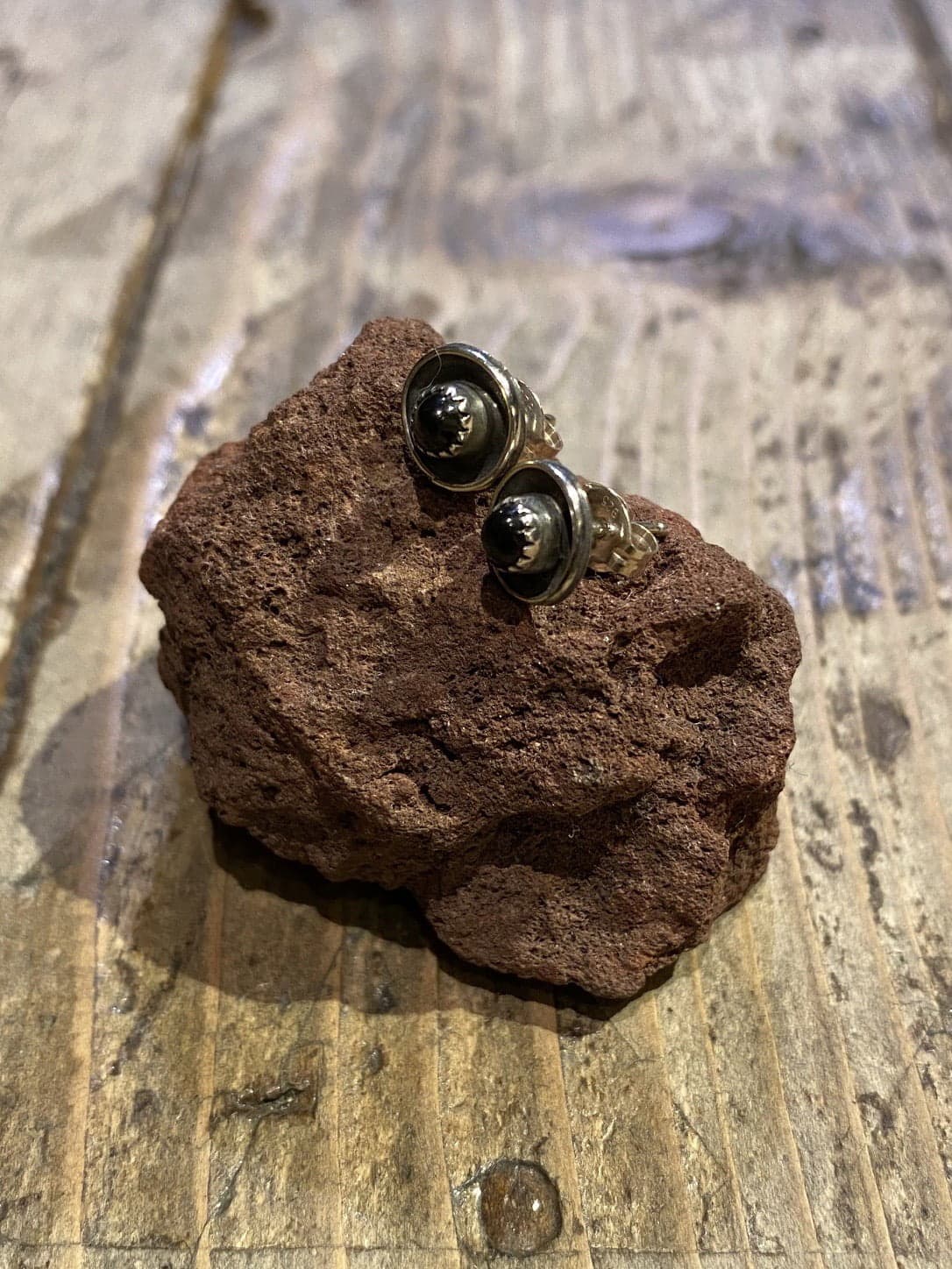 NAVAJO ナバホ サークルオニキスピアス