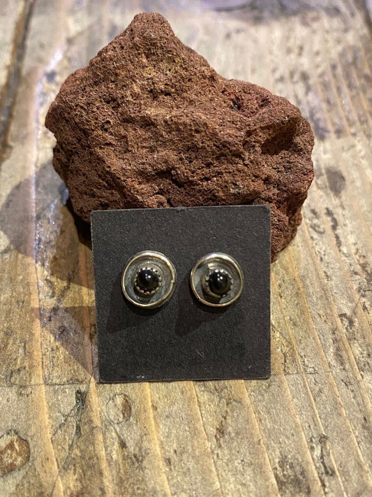 NAVAJO ナバホ サークルオニキスピアス