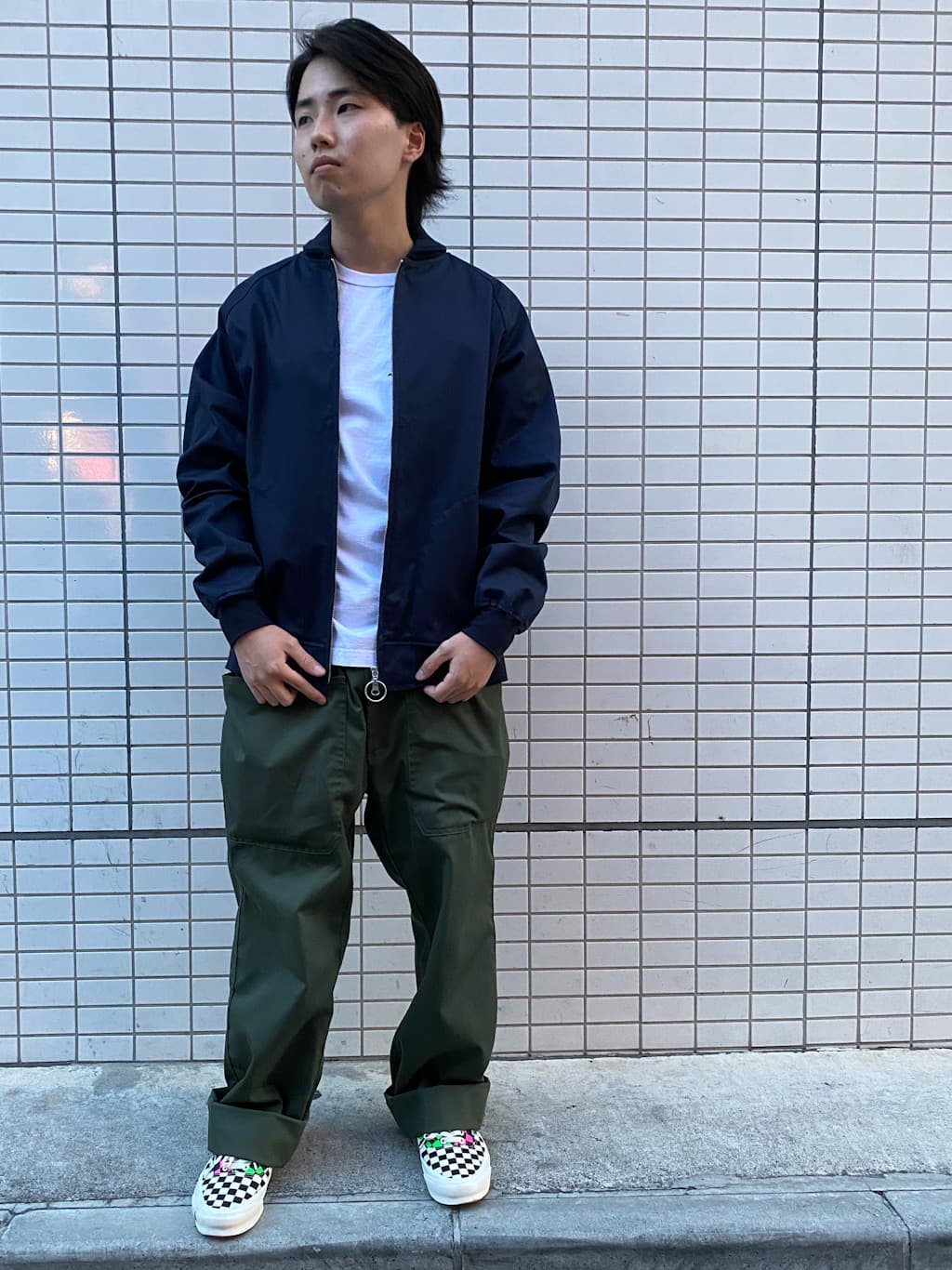 ”Ventile Gear"チノクロス ラグラン MA-1ブルゾン UK.NAVY