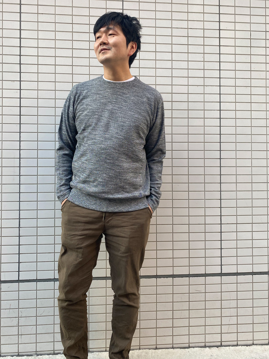 パイルロングスリーブTシャツ Gray