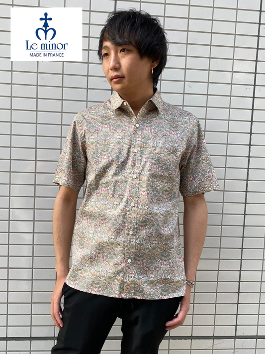 リバティ総柄S/Sシャツ Strawberry Thief Spring