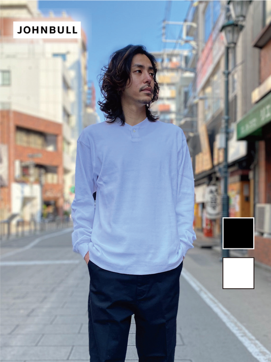 ワッフルヘンリーロングスリーブTシャツ