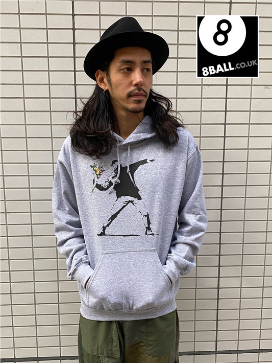 バンクシープリントパーカー