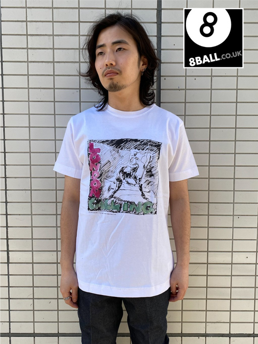 ロンドンコーリングプリントTシャツ White